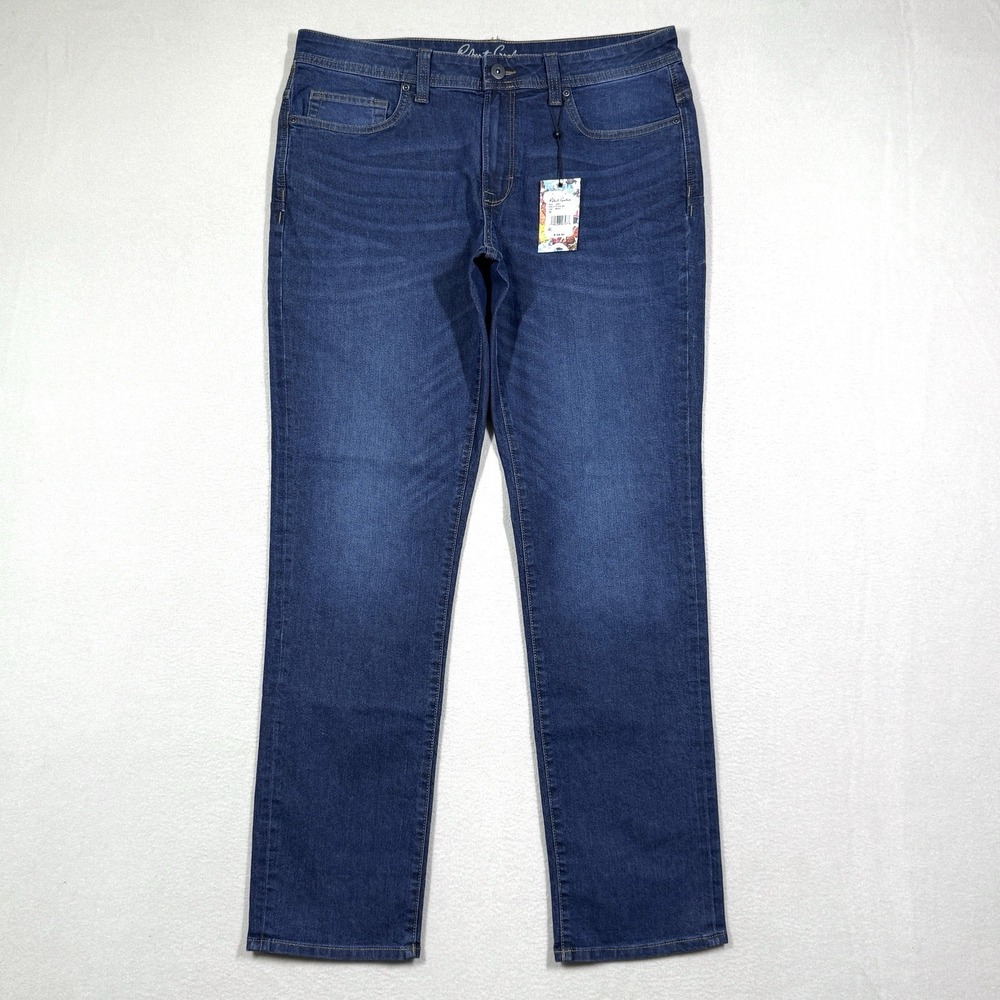 Robert Graham Jeans Mens 34x34 Lance Straight Stretch Denim Indigo Blue NWT $168